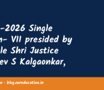 18-09-2026 Single Bench- VII presided by Hon'ble Shri Justice Sanjeev S Kalgaonkar, is cancelled on 18-09-2026 at Principal Seat, Jabalpur.