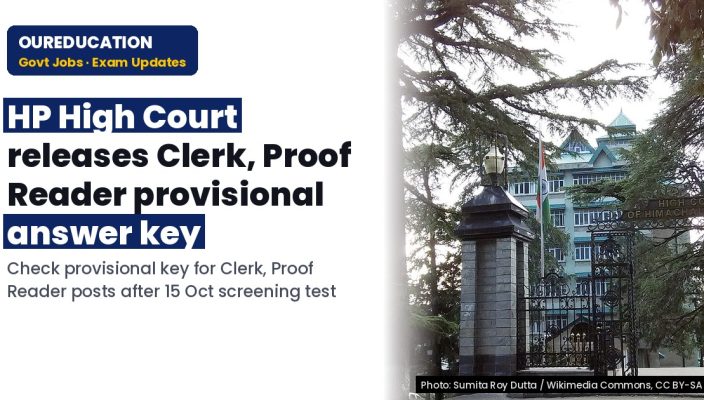 HP HC: ANSWER KEY (PROVISIONAL) of Screening Test for the post(s) of CLERK/PROOF READER (High Court) held on 15.10.2026