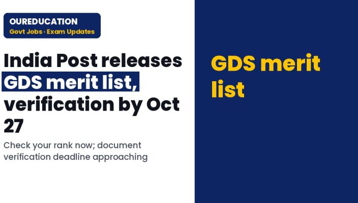 India Post GDS Result 2026: First merit list released, document verification by October 27