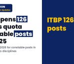 ITBP Constable Sports Quota Recruitment 2025