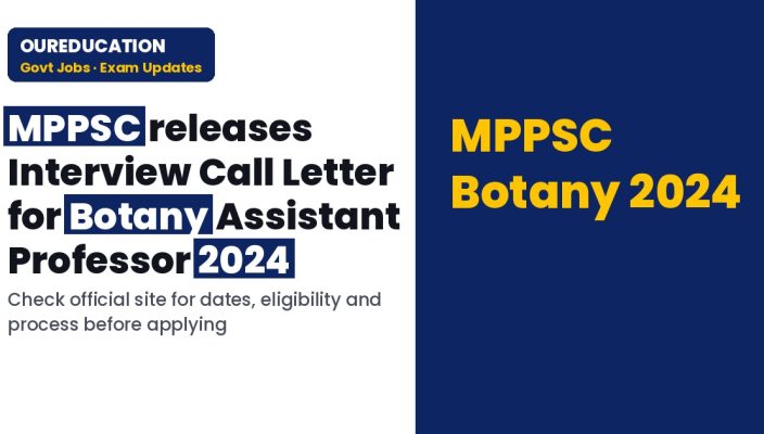 Mppsc: Interview Call Letter - Assistant Professor (Botany) Exam 2024
