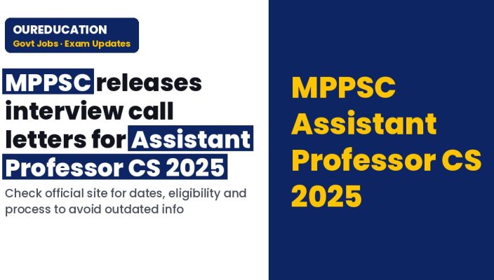 Mppsc: Interview Call Letter - Assistant Professor (Computer Science) Exam 2025