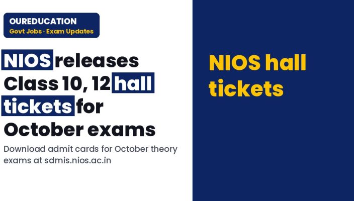 NIOS Hall Ticket 2026 out for Class 10 and 12, download October theory admit card at sdmis.nios.ac.in