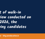 Result of walk-in interview conducted on 06.10.2026, the following candidates have been selected for engagement on contractual basis as Seni