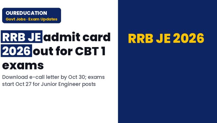 RRB JE admit card 2026 out